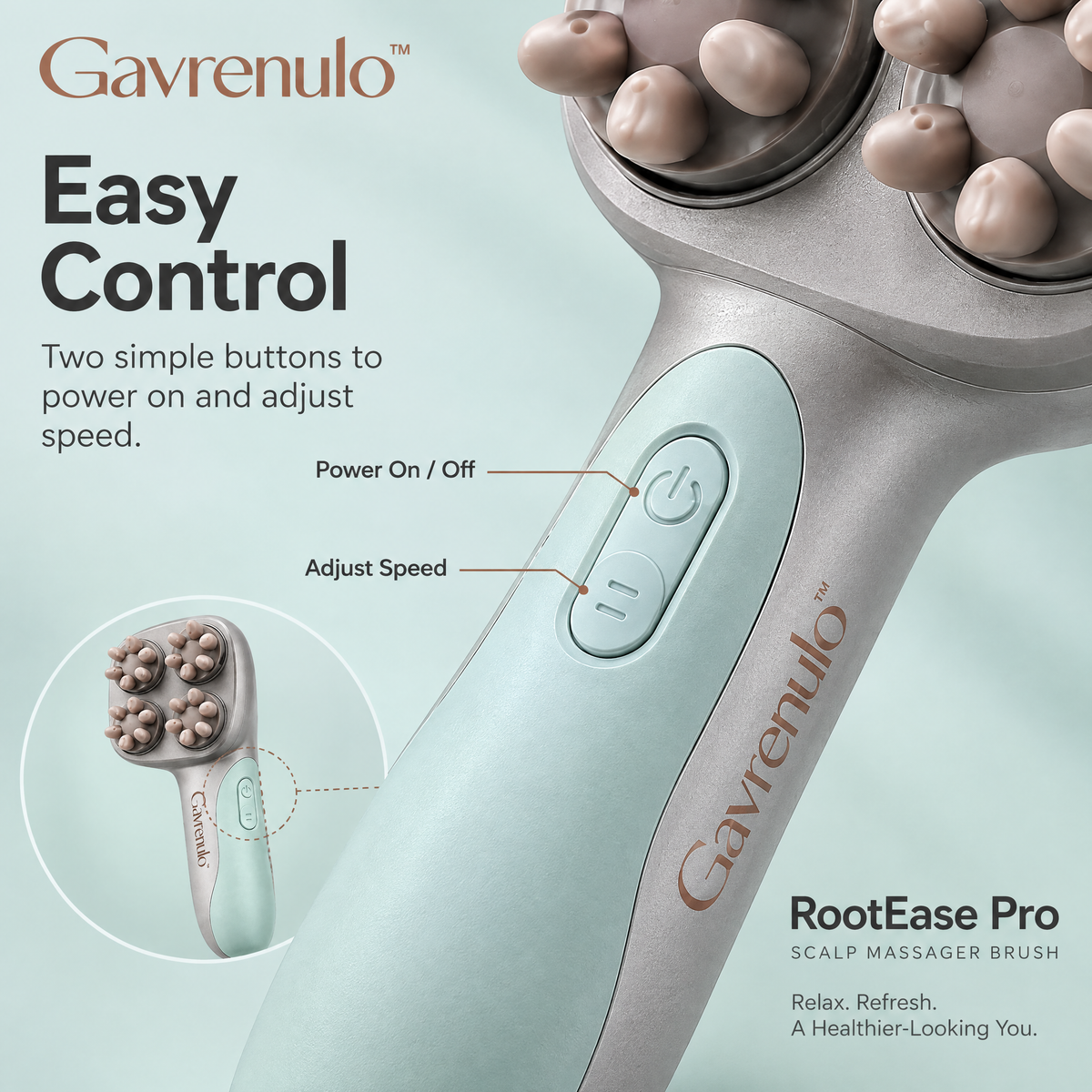 Gavrenulo™ Cordless Head Massager Brush