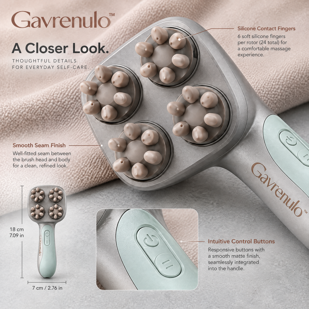 Gavrenulo™ Cordless Head Massager Brush
