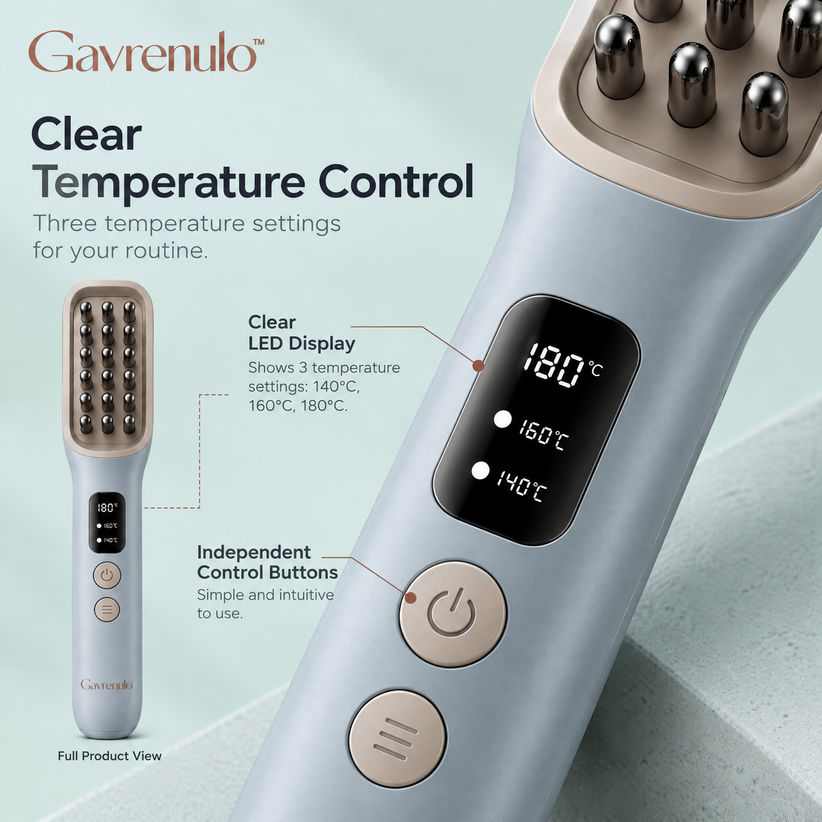 Gavrenulo™ Mini Straightener Brush
