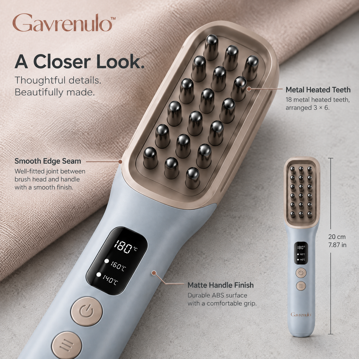 Gavrenulo™ Mini Straightener Brush